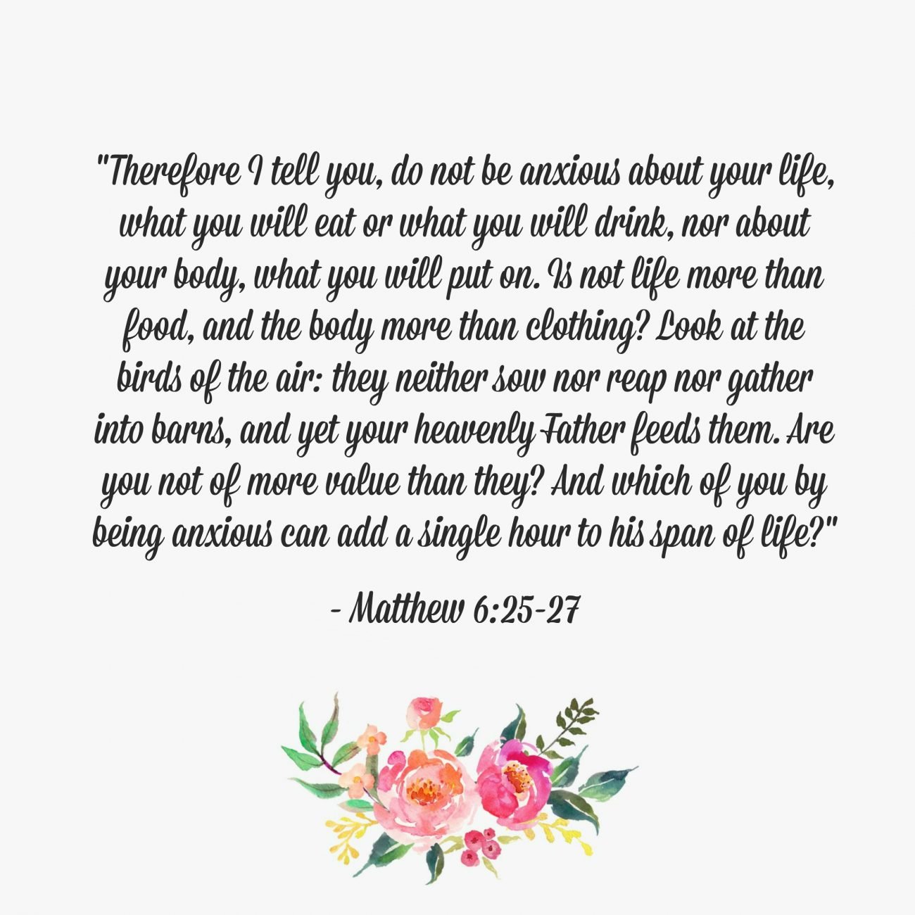 Matthew 6:25-27