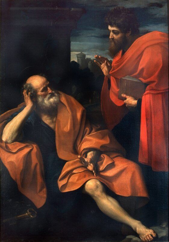 “Paul Rebukes the Repentant Peter” by Guido Reni