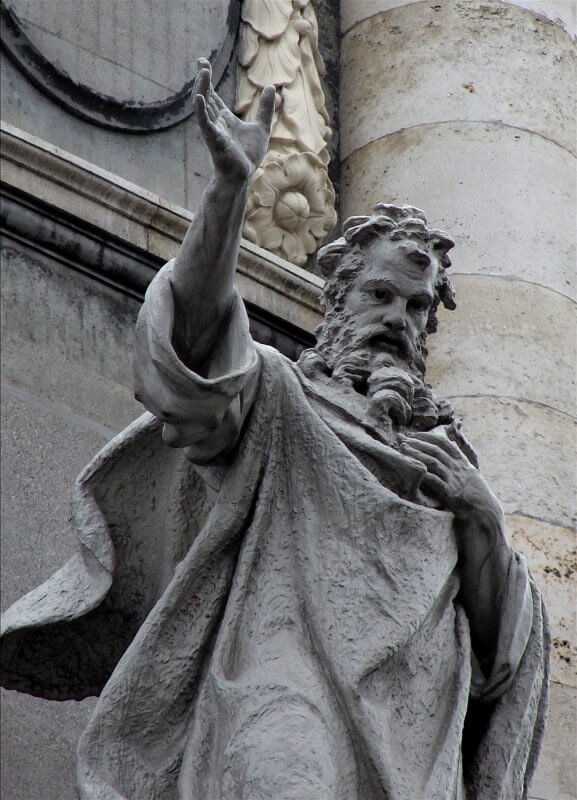 A statue of the 2nd Century Greek cleric, St. Irenaeus of Lyon