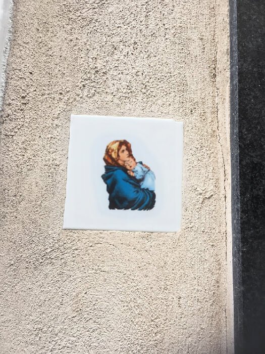 Madonna and Child wall art in Malta.